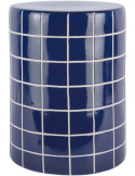 Table d’appoint en céramique bleu cobalt Retro Tiles