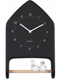 Horloge murale oiseaux noire Love Birds