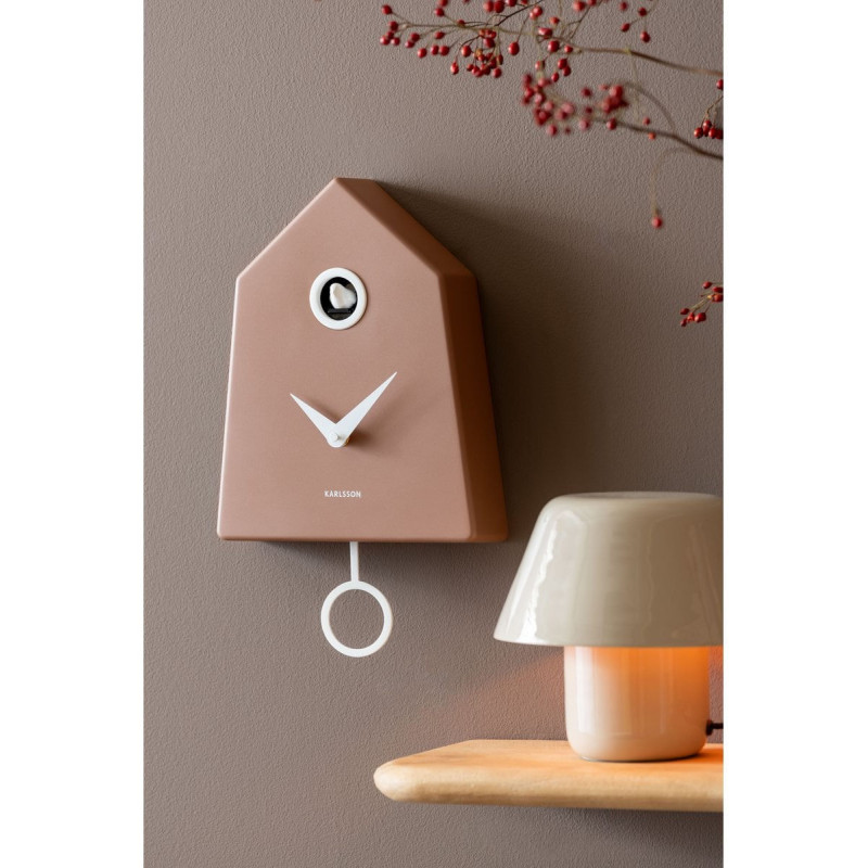 Horloge coucou murale marron moka...