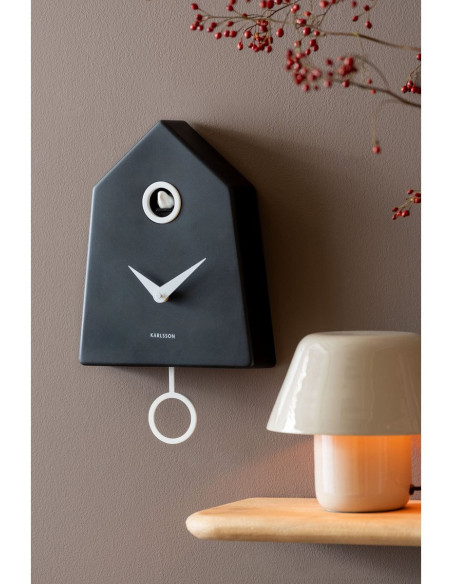 Horloge coucou murale noire Grafico Cuckoo