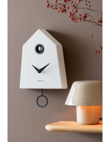 Horloge coucou murale blanche Grafico Cuckoo