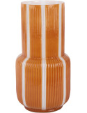 Vase en verre rayé jaune mangue Ø31,5x32,5 cm Rayado Retro