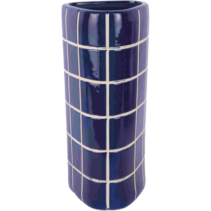 Grand vase en céramique bleu cobalt...