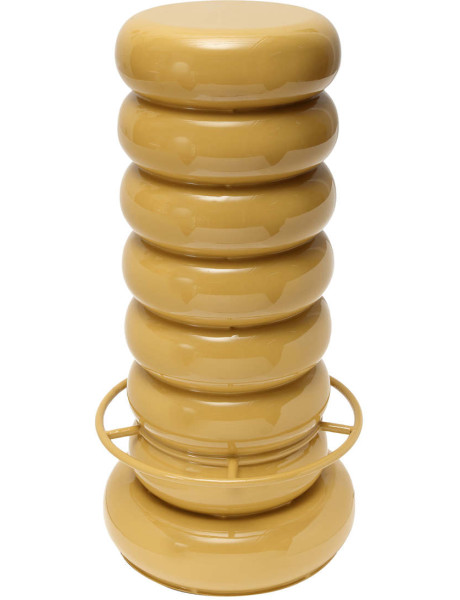 Tabouret de bar jaune ocre en fer 40x40x79 cm Jill