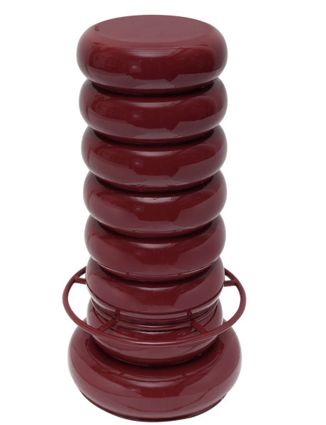 Tabouret de bar bordeaux en fer 40x40x79 cm Jill
