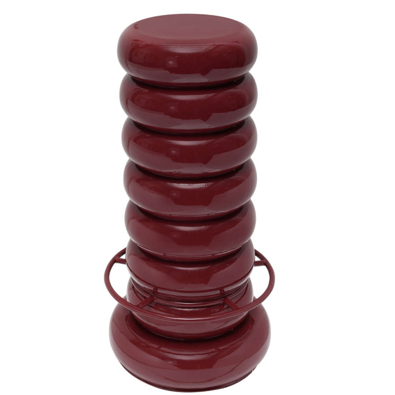 Tabouret de bar bordeaux en fer...