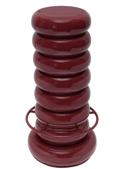 Tabouret de bar bordeaux en fer 40x40x79 cm Jill