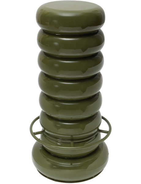 Tabouret de bar vert olive en fer 40x40x79 cm Jill