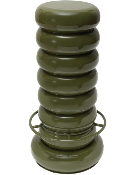 Tabouret de bar vert olive en fer 40x40x79 cm Jill