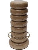 Tabouret de bar marron moka en fer 40x40x79 cm Jill
