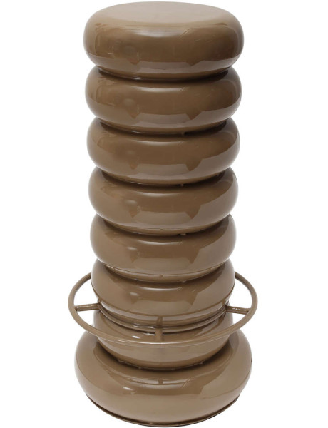 Tabouret de bar marron moka en fer 40x40x79 cm Jill