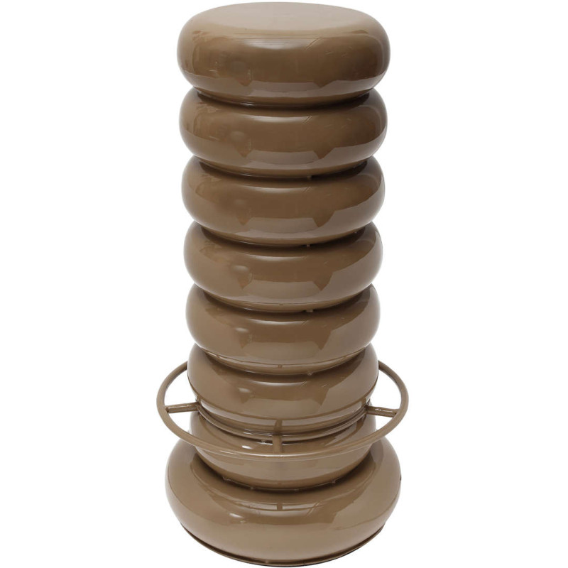 Tabouret de bar marron moka en fer...