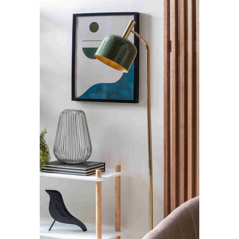 Lampadaire vert jungle en fer...