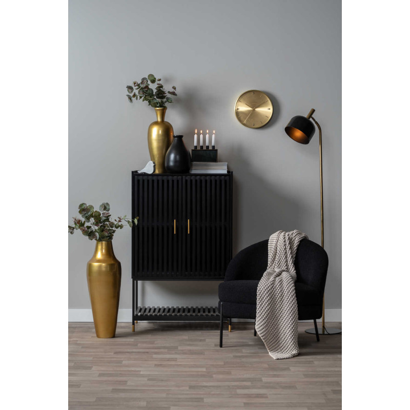 Lampadaire noir en fer 26x26x164 cm...