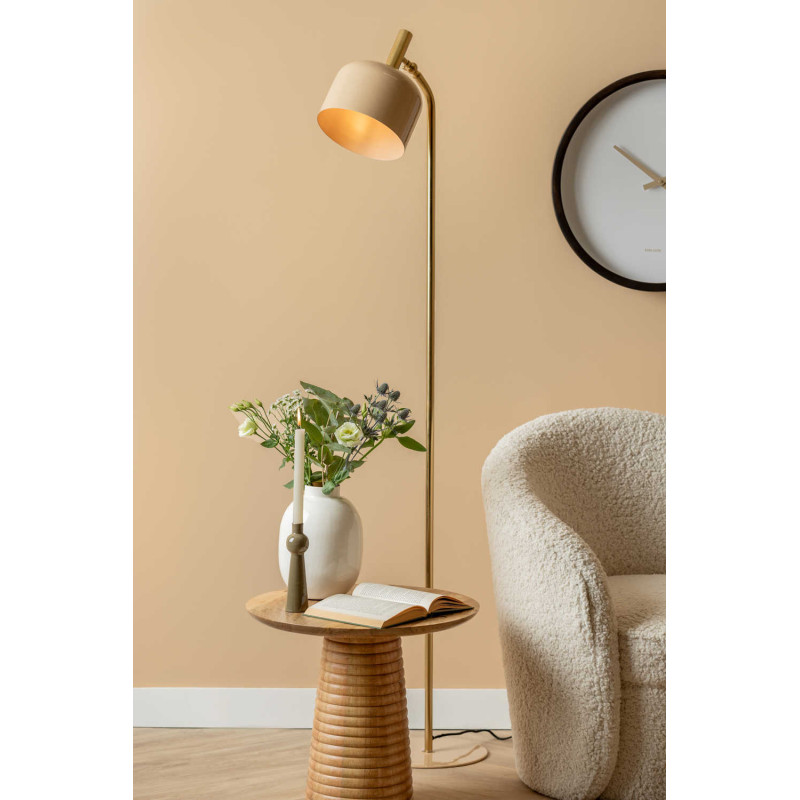 Lampadaire beige taupe en fer...