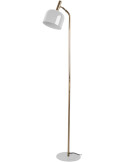 Lampadaire blanc et doré en fer 26x26x164 cm Smart