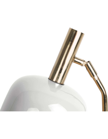 Lampadaire blanc et doré en fer 26x26x164 cm Smart