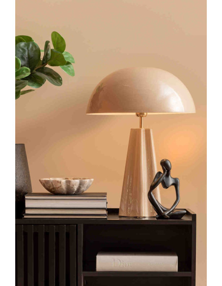 Lampe champignon marron en fer 40x40x55 cm Amplio XL