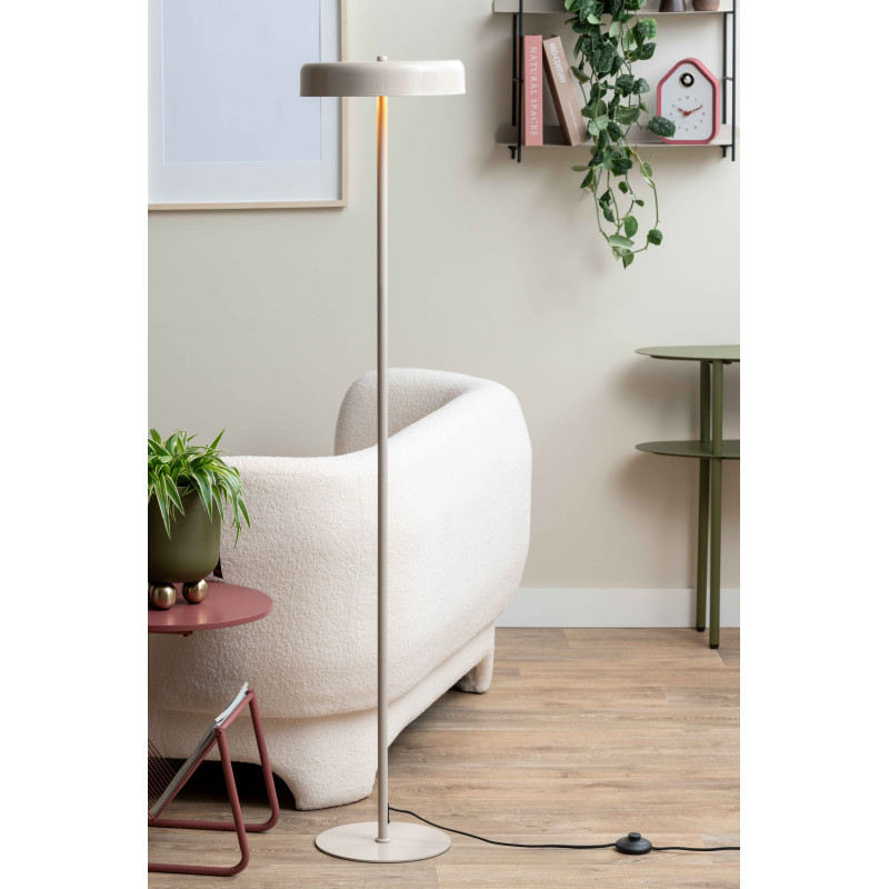 Lampadaire gris chaud LED E14 en fer...