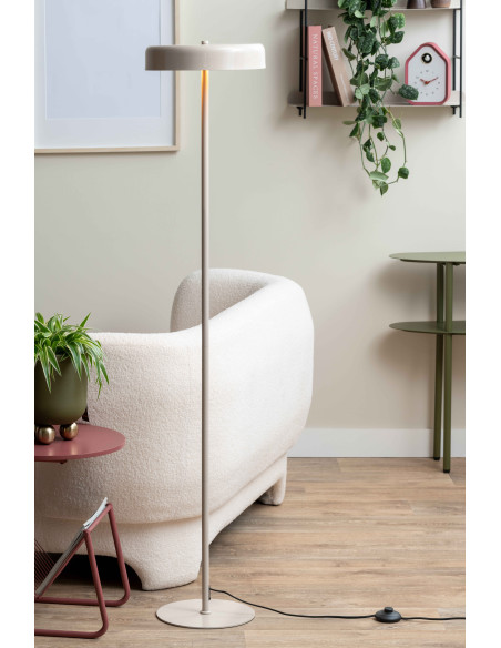Lampadaire gris chaud LED E14 en fer 24x24x140 cm Riqueza Palo