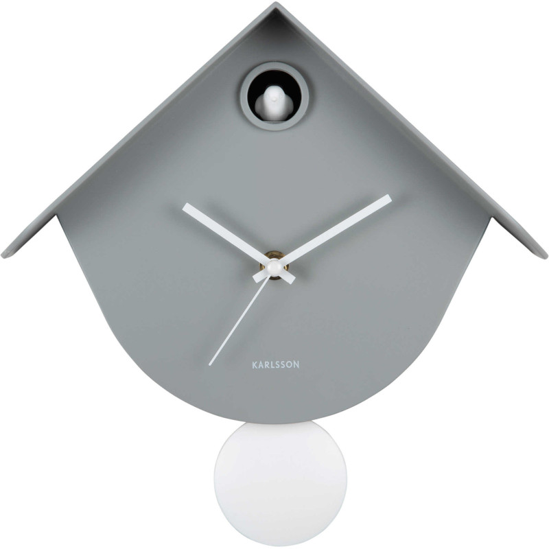 Horloge coucou murale grise Retro Cuckoo