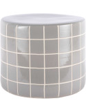 Table d’appoint en céramique grise Retro Tiles