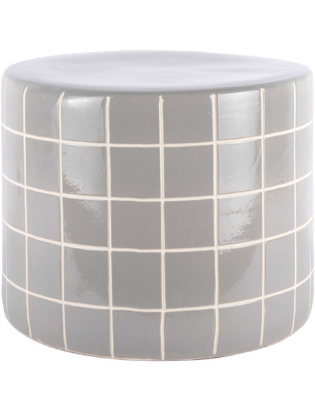 Table d’appoint en céramique grise Retro Tiles