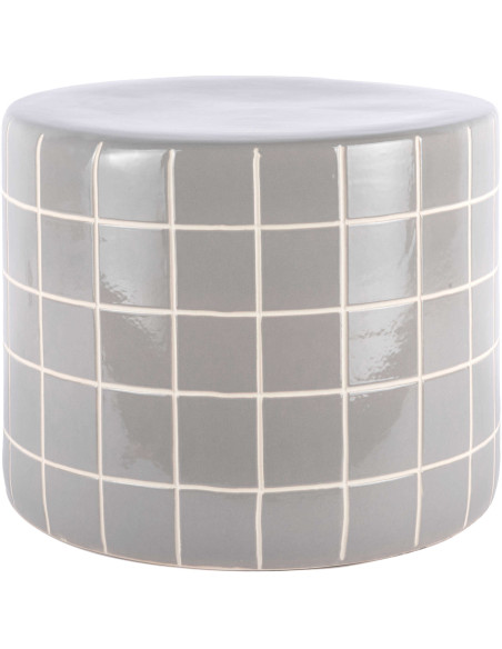 Table d’appoint en céramique grise Retro Tiles