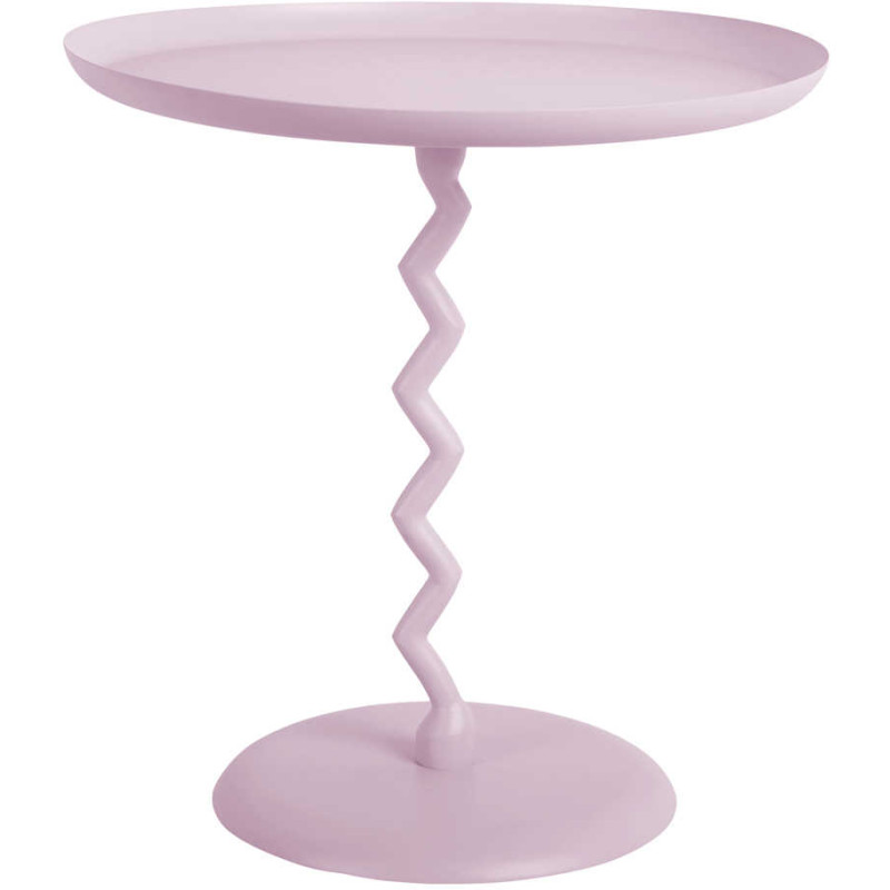 Table d’appoint ronde en métal mauve...
