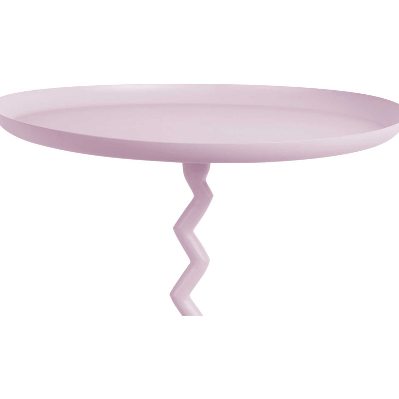 Table d’appoint ronde en métal mauve...