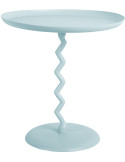 Table d’appoint ronde métal bleu clair Ø40x42 cm Zig Zag