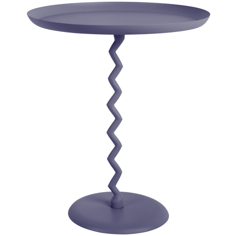 Table d’appoint ronde métal bleu nuit...