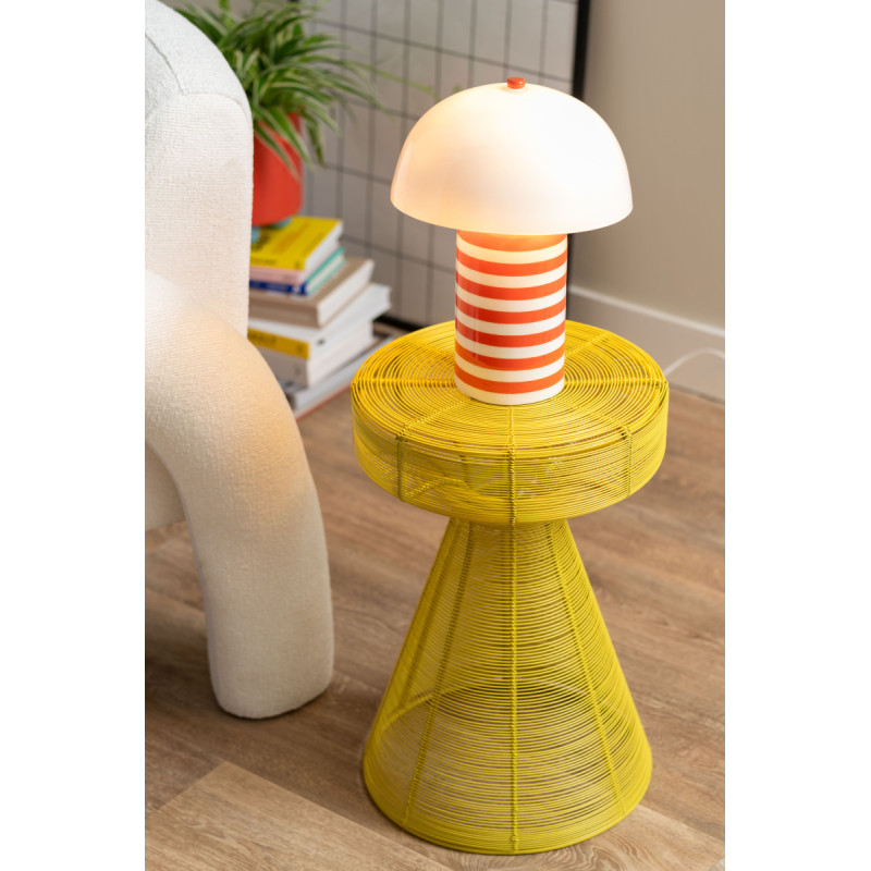 Table d’appoint filaire métal jaune...