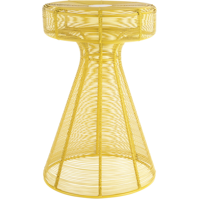 Table d’appoint filaire métal jaune...