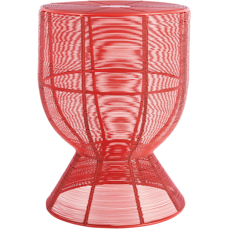 Table d’appoint filaire métal rouge...