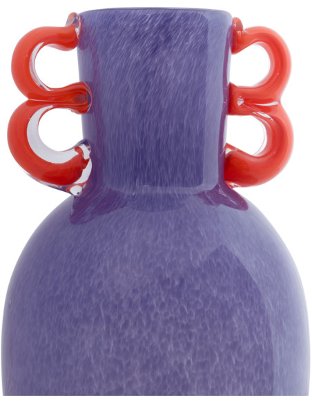 Vase en verre soufflé violet Fiesta