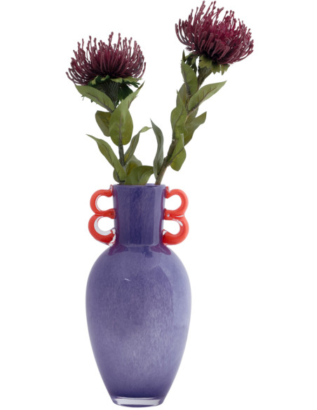 Vase en verre soufflé violet Fiesta