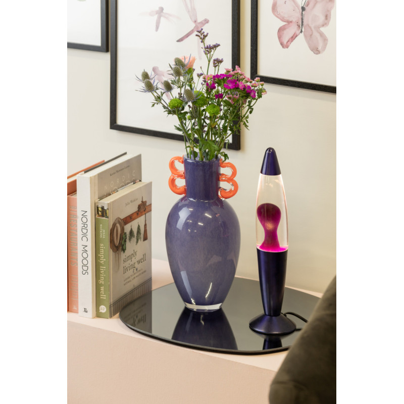 Vase en verre soufflé violet Fiesta
