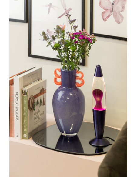 Vase en verre soufflé violet Fiesta
