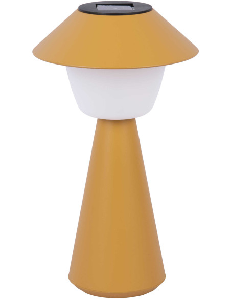 Lampe solaire de table jaune en ABS Ø18x31,5 cm Marioneta Solar