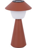 Lampe solaire de table rouge terracotta en ABS Ø18x31,5 cm Marioneta Solar
