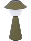 Lampe solaire de table vert olive en ABS Ø18x31,5 cm Marioneta Solar