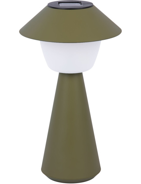 Lampe solaire de table vert olive en ABS Ø18x31,5 cm...