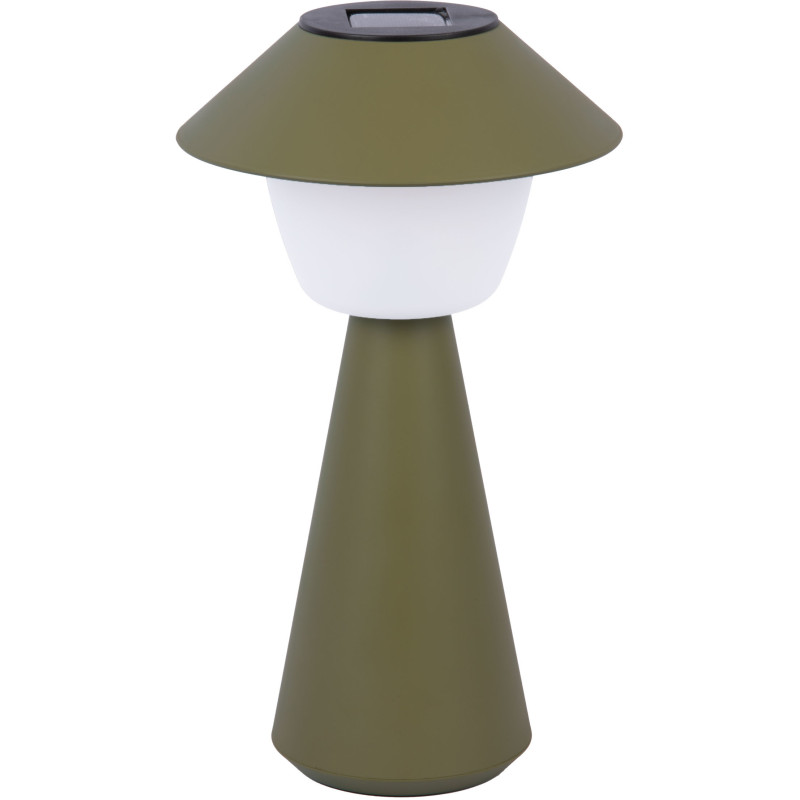 Lampe solaire de table vert olive en...