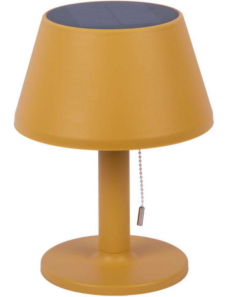 Lampe solaire de table jaune ocre en polypropylène Ø20x26...