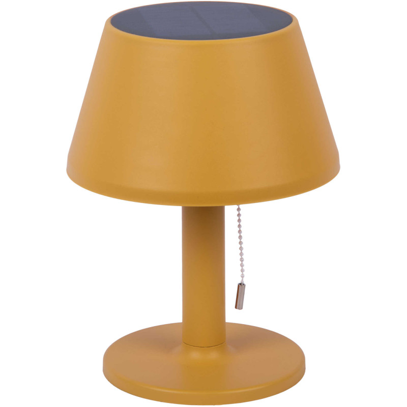 Lampe solaire de table jaune ocre en...