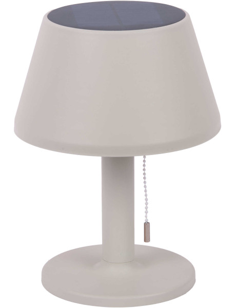 Lampe solaire de table gris chaud en polypropylène Ø20x26...