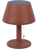 Lampe solaire de table rouge terracotta en polypropylène Ø20x26 cm Esfera Solar