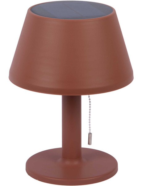 Lampe solaire de table rouge terracotta en polypropylène...