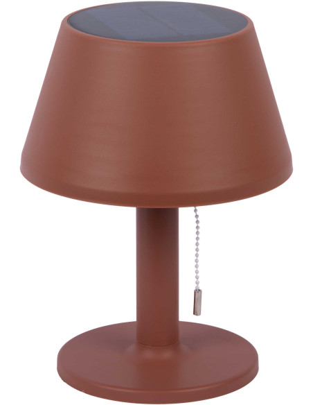 Lampe solaire de table rouge terracotta en polypropylène Ø20x26 cm Esfera Solar